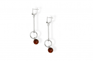 Silver earrings with Amber 2