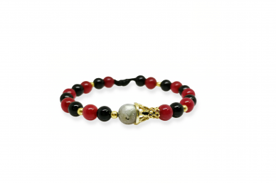 Bracelet with Onyx and Quartz - Love basketball