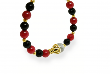 Bracelet with Onyx and Quartz - Love basketball 2