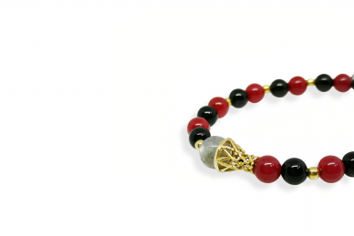 Bracelet with Onyx and Quartz - Love basketball 1