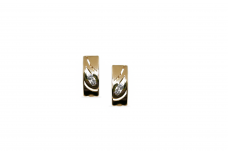 Gold earrings with Zircons