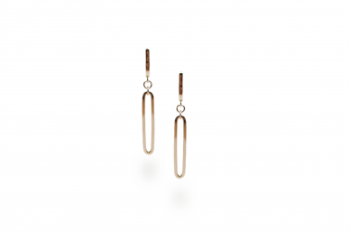 Gold earrings AU19548