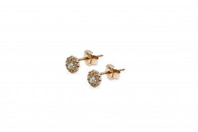 Gold earrings - Flowers 1