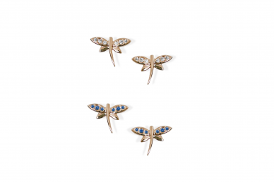 Gold earrings - Dragonflies