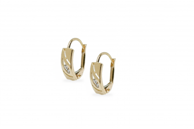 Gold earrings with Zircons 1