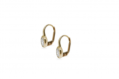 Gold earrings with Zircon