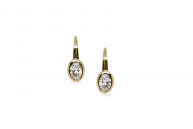 Gold earrings with Zircon 1