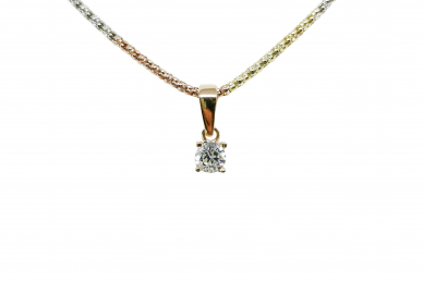 Golden pendant with Zircon