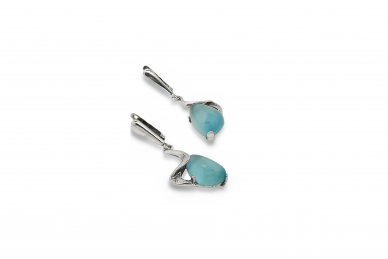 Silver earrings - Blue Sea 1