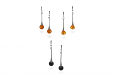 Silver earrings with Amber