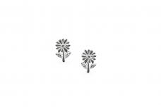 Silver earrings - Flowers