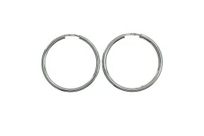 25mm Sterling Silver Hoop Earrings