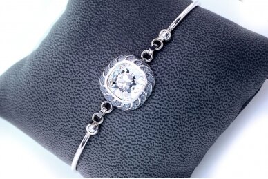 Sidabrinė apyrankė su Swarovski krištolu AP349400760 1