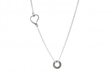 Silver chain with a heart GR547204