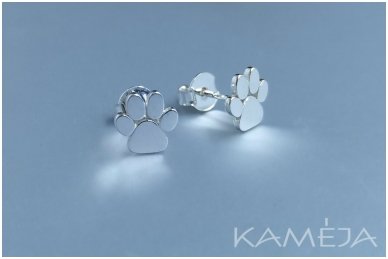 Silver Paw Earrings