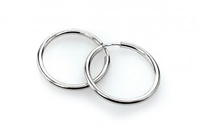 25mm Sterling Silver Hoop Earrings 1