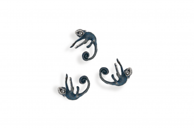 Silver ear cuffs - Chameleons