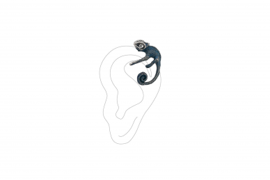 Silver ear cuffs - Chameleons 2