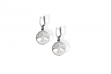 Silver earrings - Trees 1