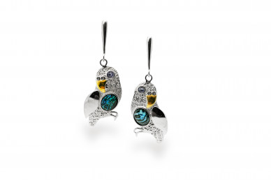 Silver earrings - Parrots