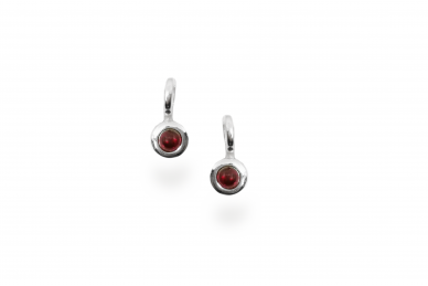 Silver earrings with Garnets