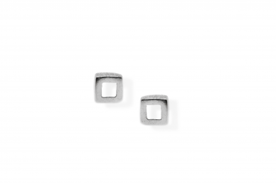 Silver earrings - Cubes