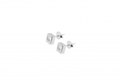 Silver earrings - Cubes 1