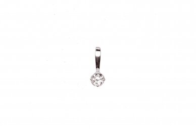 Silver pendant with zircon P0000500060