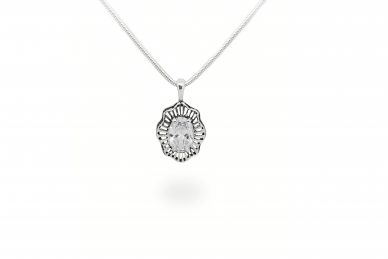 Silver pendant with Zircon 1