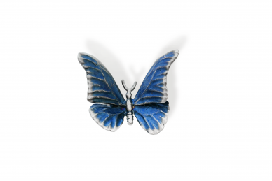 Silver Ring - Blue Butterly 1