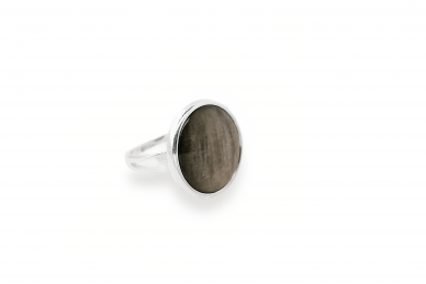 Silver ring with Obsidian 1