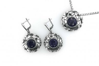 Corundum Sterling Silver Jewellery Set