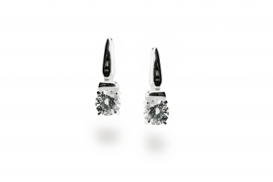 Silver earrings with Zircons 3