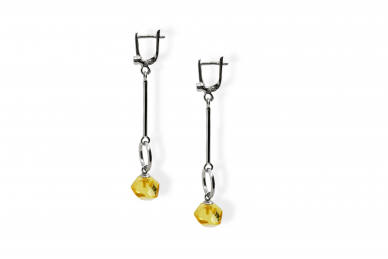 Silver earrings with Amber 1