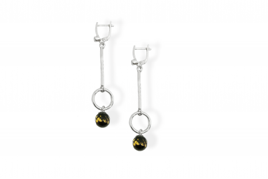 Silver earrings with Amber 3