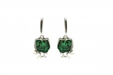 Exclusive earrings with Malachite