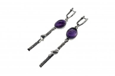 Exclusive earrings - Amethyst bird 1