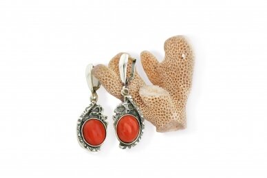 Exclusive earrings with Coral 1