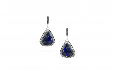 Exclusive earrings with Lazurite