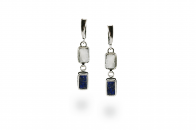 Exclusive earrings with Lazurite and Moonstone