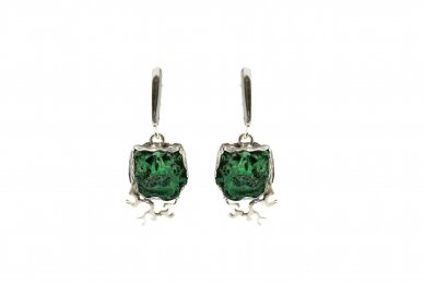 Exclusive earrings with Malachite