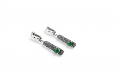 Exclusive earrings with Malachite 1