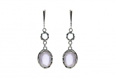 Exclusive earrings with Rose Quartz